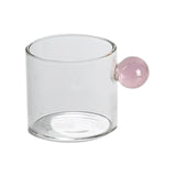 Maxbell Milk Mug Single Layer Creative Transparent for Home Living Room Pink