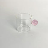 Maxbell Milk Mug Single Layer Creative Transparent for Home Living Room Pink