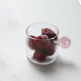 Maxbell Milk Mug Single Layer Creative Transparent for Home Living Room Pink