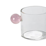 Maxbell Milk Mug Single Layer Creative Transparent for Home Living Room Pink