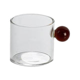 Maxbell Milk Mug Single Layer Creative Transparent for Home Living Room Brown