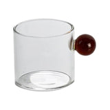 Maxbell Milk Mug Single Layer Creative Transparent for Home Living Room Brown