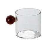 Maxbell Milk Mug Single Layer Creative Transparent for Home Living Room Brown