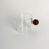 Maxbell Milk Mug Single Layer Creative Transparent for Home Living Room Brown