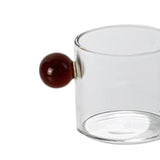 Maxbell Milk Mug Single Layer Creative Transparent for Home Living Room Brown