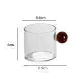 Maxbell Milk Mug Single Layer Creative Transparent for Home Living Room Brown