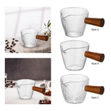 Maxbell Espresso Glass Mini Heat Resistant with Wood Handle for tea Barista Style A