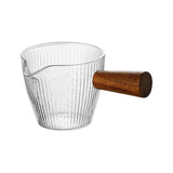 Maxbell Espresso Glass Mini Heat Resistant with Wood Handle for tea Barista Style A