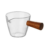 Maxbell Espresso Glass Mini Heat Resistant with Wood Handle for tea Barista Style B