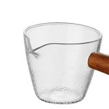 Maxbell Espresso Glass Mini Heat Resistant with Wood Handle for tea Barista Style B
