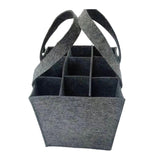 Maxbell felt Bottle Carrier with Compartment reusable for Gift Birthday Wedding light gray and nine