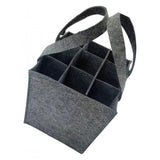 Maxbell felt Bottle Carrier with Compartment reusable for Gift Birthday Wedding light gray and nine