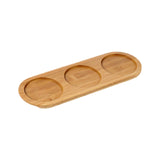 Maxbell Round Bamboo Service Tray Bamboo Food Tray for Farmhouse Kitchen Restaurants