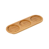 Maxbell Round Bamboo Service Tray Bamboo Food Tray for Farmhouse Kitchen Restaurants