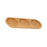 Maxbell Round Bamboo Service Tray Bamboo Food Tray for Farmhouse Kitchen Restaurants