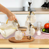 Maxbell Modern Cup Drying Rack Stand Coffee Mug Rack Cup Holder Tree for Home Bar Oval Based