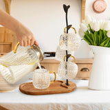 Maxbell Modern Cup Drying Rack Stand Coffee Mug Rack Cup Holder Tree for Home Bar Oval Based