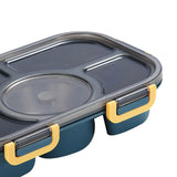 Maxbell Portable Lunch Box Bento Box Multifunctional for Hiking Camping Blue Without Bowl