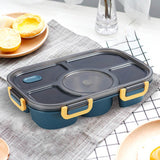 Maxbell Portable Lunch Box Bento Box Multifunctional for Hiking Camping Blue Without Bowl