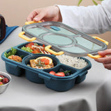 Maxbell Portable Lunch Box Bento Box Multifunctional for Hiking Camping Blue Without Bowl