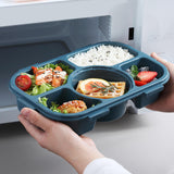 Maxbell Portable Lunch Box Bento Box Multifunctional for Hiking Camping Blue Without Bowl