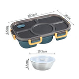 Maxbell Portable Lunch Box Bento Box Multifunctional for Hiking Camping Blue With Bowl