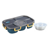 Maxbell Portable Lunch Box Bento Box Multifunctional for Hiking Camping Blue With Bowl