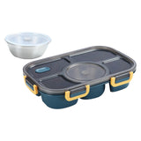 Maxbell Portable Lunch Box Bento Box Multifunctional for Hiking Camping Blue With Bowl