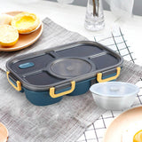 Maxbell Portable Lunch Box Bento Box Multifunctional for Hiking Camping Blue With Bowl