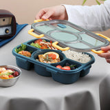 Maxbell Portable Lunch Box Bento Box Multifunctional for Hiking Camping Blue With Bowl