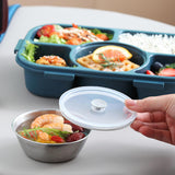 Maxbell Portable Lunch Box Bento Box Multifunctional for Hiking Camping Blue With Bowl