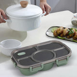 Maxbell Portable Lunch Box Bento Box Multifunctional for Hiking Camping Green Without Bowl
