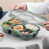 Maxbell Portable Lunch Box Bento Box Multifunctional for Hiking Camping Green Without Bowl
