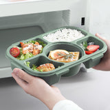 Maxbell Portable Lunch Box Bento Box Multifunctional for Hiking Camping Green Without Bowl