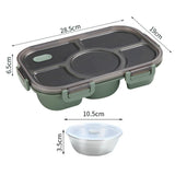 Maxbell Portable Lunch Box Bento Box Multifunctional for Hiking Camping Green With Bowl