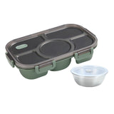 Maxbell Portable Lunch Box Bento Box Multifunctional for Hiking Camping Green With Bowl