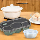 Maxbell Portable Lunch Box Bento Box Multifunctional for Hiking Camping Green With Bowl