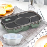 Maxbell Portable Lunch Box Bento Box Multifunctional for Hiking Camping Green With Bowl