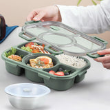 Maxbell Portable Lunch Box Bento Box Multifunctional for Hiking Camping Green With Bowl