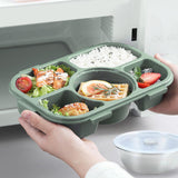 Maxbell Portable Lunch Box Bento Box Multifunctional for Hiking Camping Green With Bowl