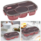 Maxbell Portable Lunch Box Bento Box Multifunctional for Hiking Camping Red Without Bowl