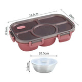 Maxbell Portable Lunch Box Bento Box Multifunctional for Hiking Camping Red With Bowl