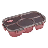 Maxbell Portable Lunch Box Bento Box Multifunctional for Hiking Camping Red With Bowl