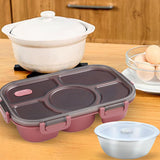Maxbell Portable Lunch Box Bento Box Multifunctional for Hiking Camping Red With Bowl