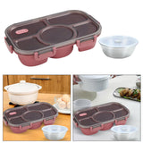Maxbell Portable Lunch Box Bento Box Multifunctional for Hiking Camping Red With Bowl