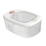 Maxbell Airtight Rice Barrel Multipurpose Pantry Organization for Nuts Dried Fruits S White