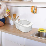 Maxbell Airtight Rice Barrel Multipurpose Pantry Organization for Nuts Dried Fruits S White