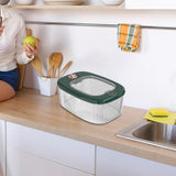 Maxbell Airtight Rice Barrel Multipurpose Pantry Organization for Nuts Dried Fruits S Dark Green