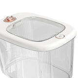 Maxbell Airtight Rice Barrel Multipurpose Pantry Organization for Nuts Dried Fruits L White