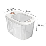 Maxbell Airtight Rice Barrel Multipurpose Pantry Organization for Nuts Dried Fruits L White